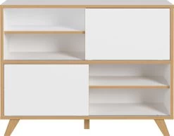 Opbergkast Hercules 120cm Met 2 Schuifdeuren - Wit/eik 10 Opbergkast Hercules 120cm Met 2 Schuifdeuren - Wit/eik -Collectie Slaapkamermeubels 4170 513 fr a cut b5b7