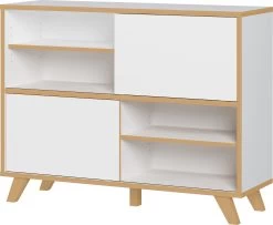 Opbergkast Hercules 120cm Met 2 Schuifdeuren - Wit/eik 11 Opbergkast Hercules 120cm Met 2 Schuifdeuren - Wit/eik -Collectie Slaapkamermeubels 4170 513 pe a cut 4e36