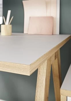 Bureau Hercules 160cm - Wit/eik -Collectie Slaapkamermeubels 4173 513 det kante a aeb6