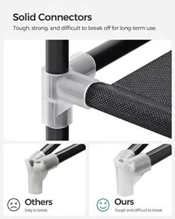 Songmics Draagbare Kledingkast, Opvouwbare Kast, 150x45x175 Cm, Zwart -Collectie Slaapkamermeubels 41Lwa1xVttL. SL500 3df7