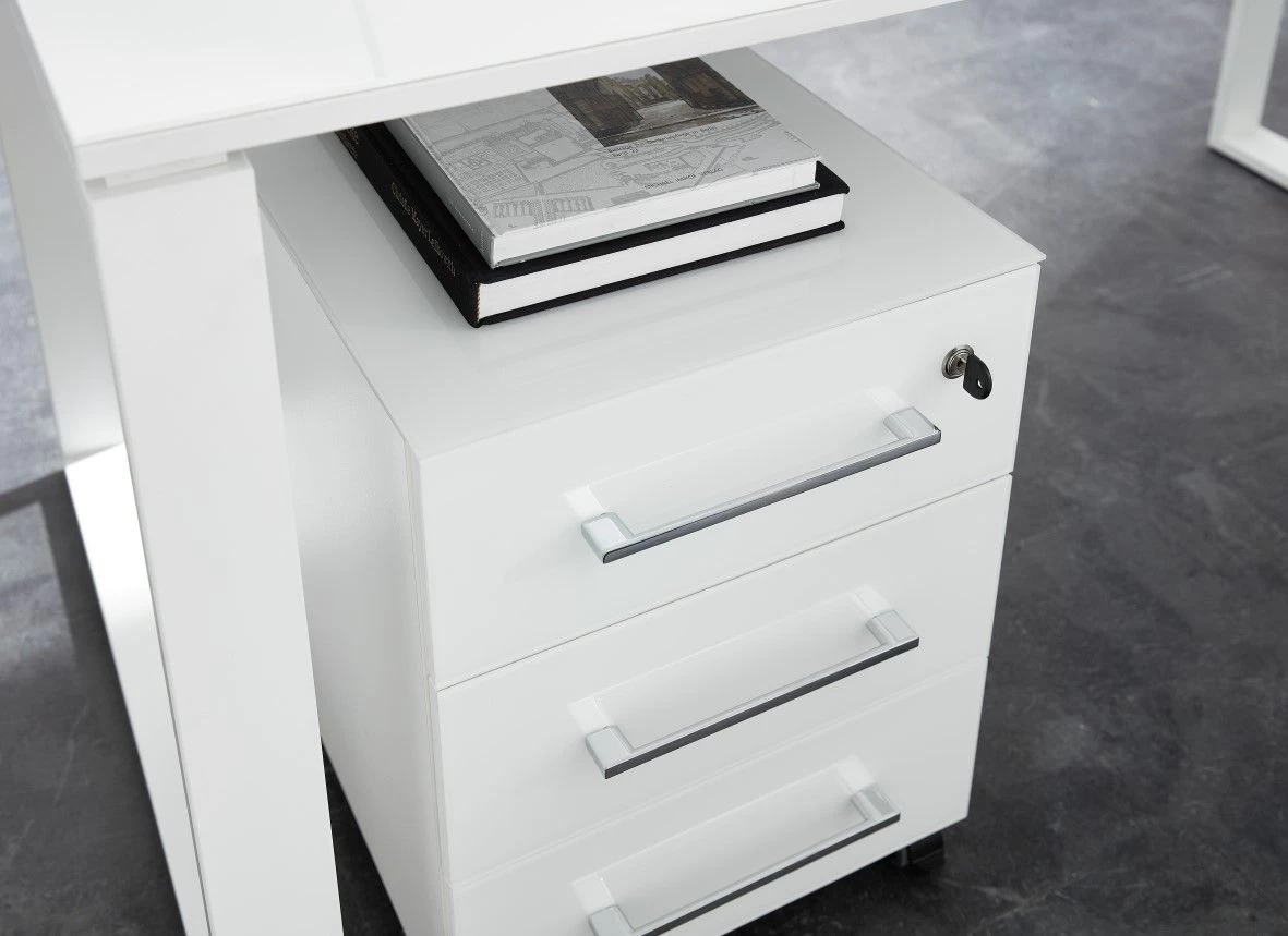 Ladeblok Mouna 3 Lades - Wit 4 Ladeblok Mouna 3 Lades - Wit - Afbeelding 2