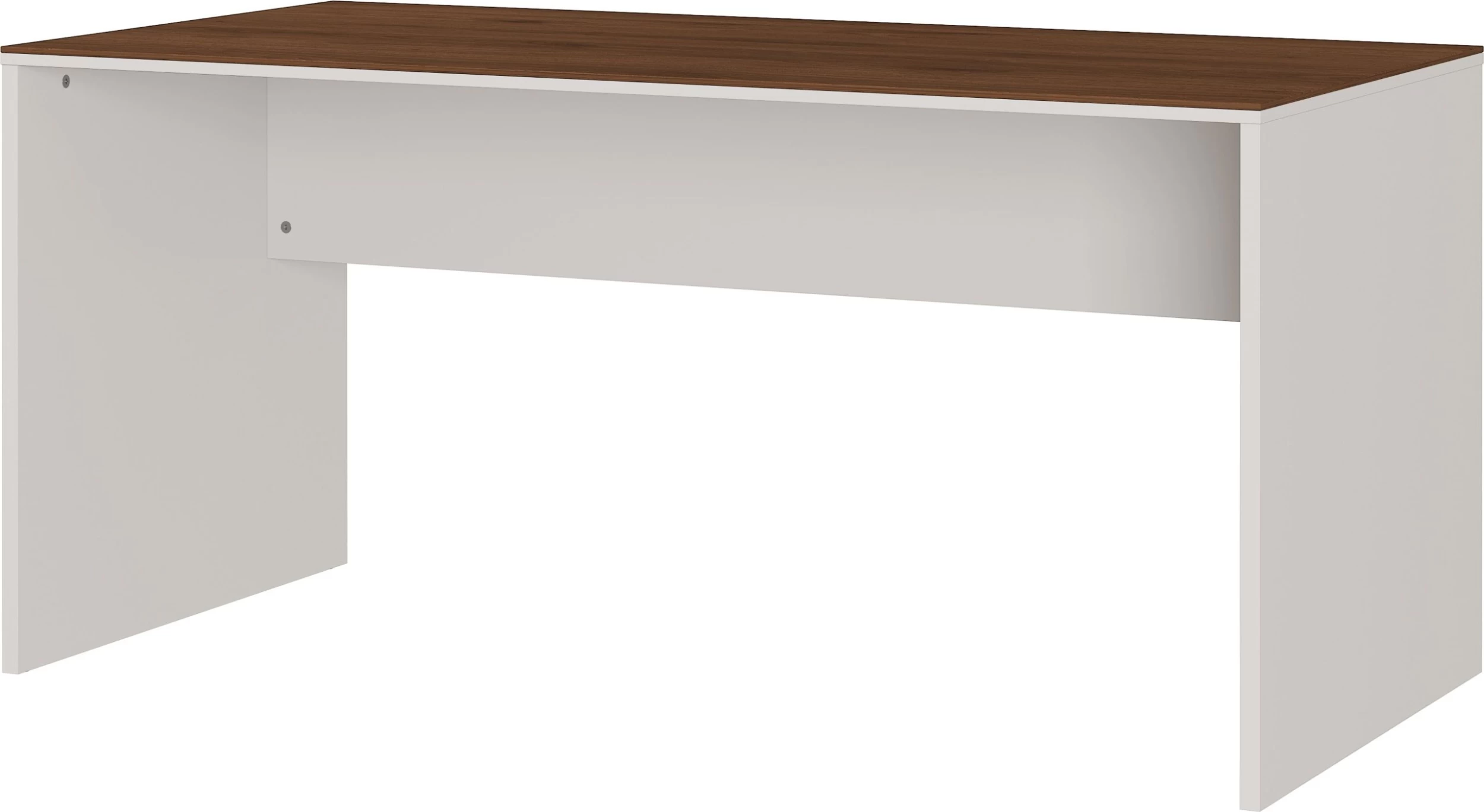 Bureau Anaelle 158cm - Wit/walnoot 6 Bureau Anaelle 158cm - Wit/walnoot - Afbeelding 4