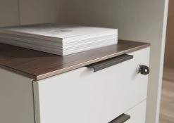 Ladeblok Anaelle - Wit/walnoot -Collectie Slaapkamermeubels 4228 573 det kante a b80b