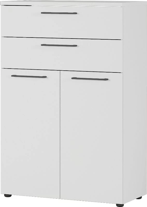 Lage Archiefkast Osmond 80cm Met 2 Deuren & 2 Lades - Lichtgrijs 5 Lage Archiefkast Osmond 80cm Met 2 Deuren & 2 Lades - Lichtgrijs - Afbeelding 3