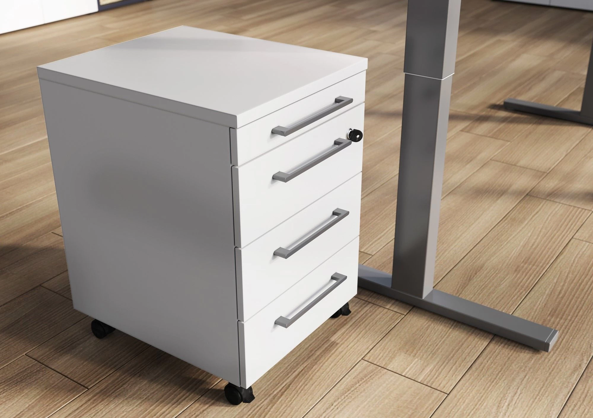 Ladeblok Osmond 4 Lades - Lichtgrijs 6 Ladeblok Osmond 4 Lades - Lichtgrijs - Afbeelding 4