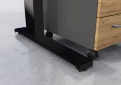 Bureau Osmond 160cm Mechanisch Verstelbaar - Eik/zwart -Collectie Slaapkamermeubels 4240 582 det fuss a e96c