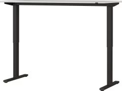 Zit-sta Bureau Osmond 160cm Elektrisch Verstelbaar - Lichtgrijs/zwart -Collectie Slaapkamermeubels 4242 581 pe 120cm a cut 865a