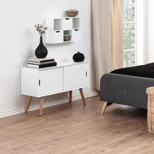 Commode Mistra 100cm, 2 Deuren - Wit 3 Commode Mistra 100cm, 2 Deuren - Wit