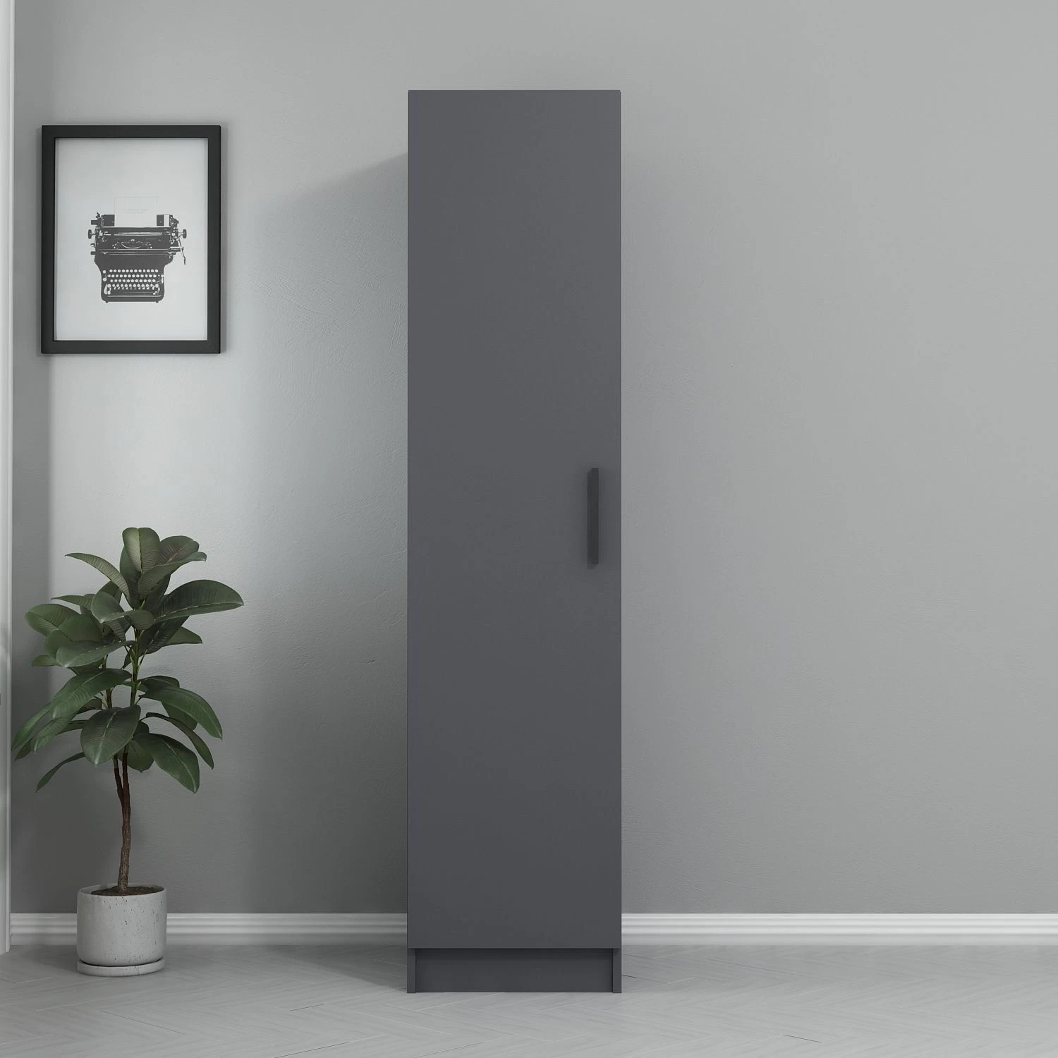 Stijlvolle Woody Kledingkast | Antraciet | 18mm Melamine 3 Stijlvolle Woody Kledingkast | Antraciet | 18mm Melamine