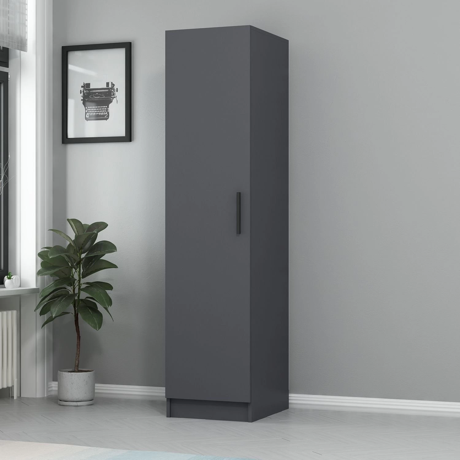 Stijlvolle Woody Kledingkast | Antraciet | 18mm Melamine 9 Stijlvolle Woody Kledingkast | Antraciet | 18mm Melamine - Afbeelding 7