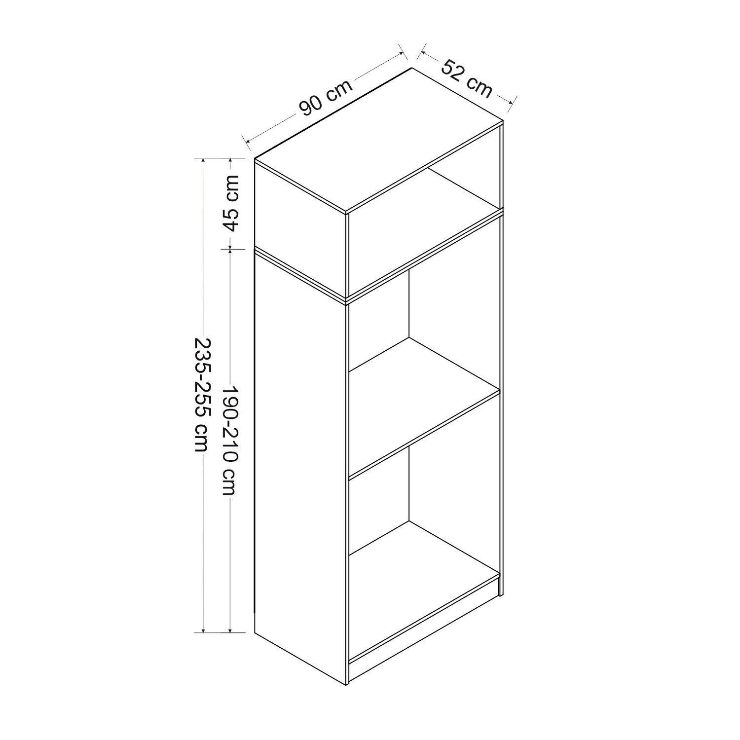Houten Kledingkast | Melamine Coating | Eik 4 Houten Kledingkast | Melamine Coating | Eik - Afbeelding 2