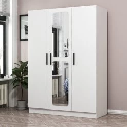 Woody Fashion Melamine Kledingkast - 135x210x52cm Wit -Collectie Slaapkamermeubels 506MNR2252 20 202 7a66