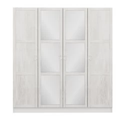 Witte Melamine Kledingkast Met Planken | Woody Fashion". -Collectie Slaapkamermeubels 506MNR2450 20 205 ea10