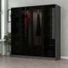 Moderne Antraciet Kledingkast | Woody Fashion | 100% Melamine | 18 Mm | 180x190x52 Cm -Collectie Slaapkamermeubels 506MNR2474 20 201 1a74
