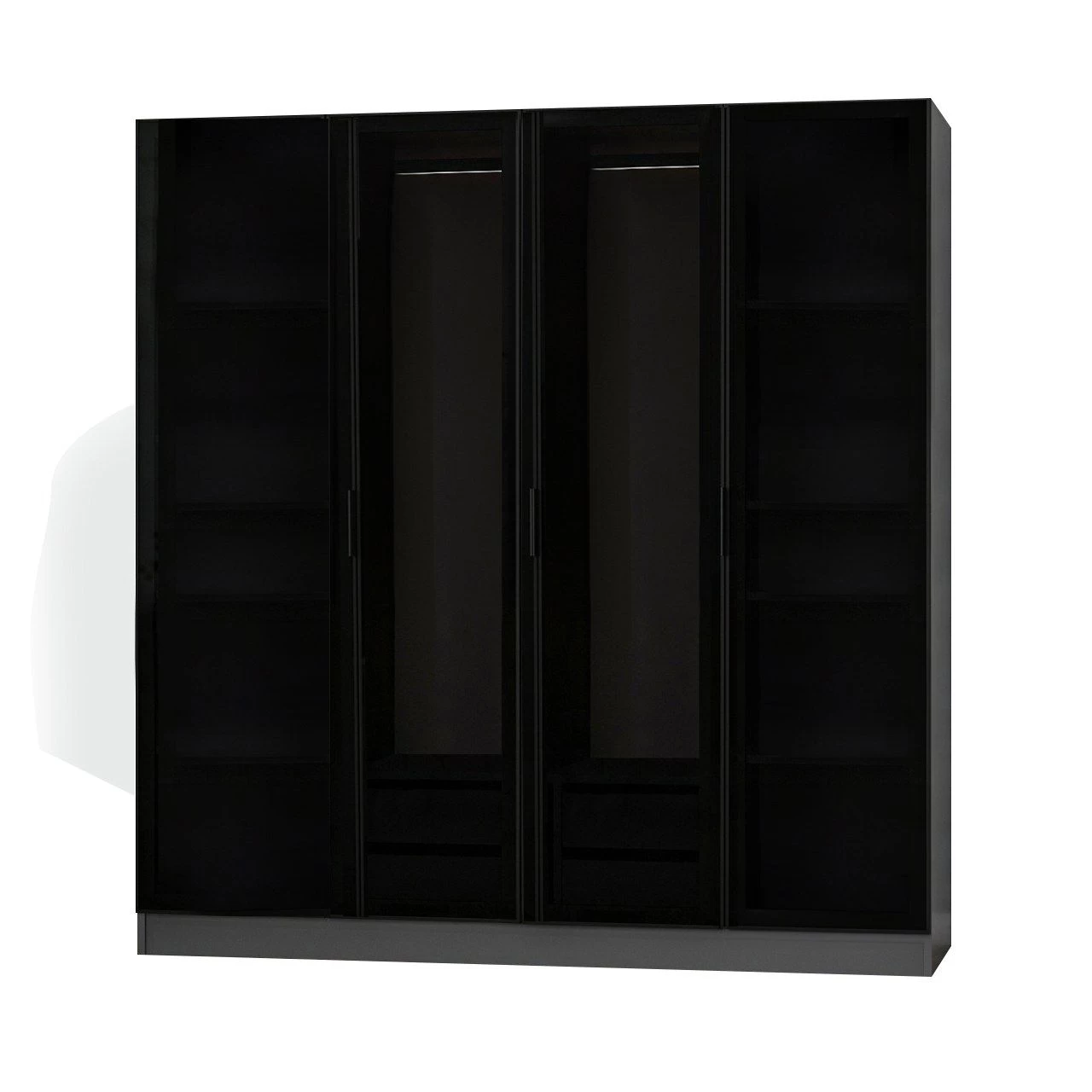 Moderne Antraciet Kledingkast | Woody Fashion | 100% Melamine | 18 Mm | 180x190x52 Cm 5 Moderne Antraciet Kledingkast | Woody Fashion | 100% Melamine | 18 Mm | 180x190x52 Cm - Afbeelding 3