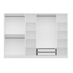 Woody Kledingkast | 100% Melamine Coating | 18mm Dik | Wit -Collectie Slaapkamermeubels 506MNR2506 20 205 fc8b