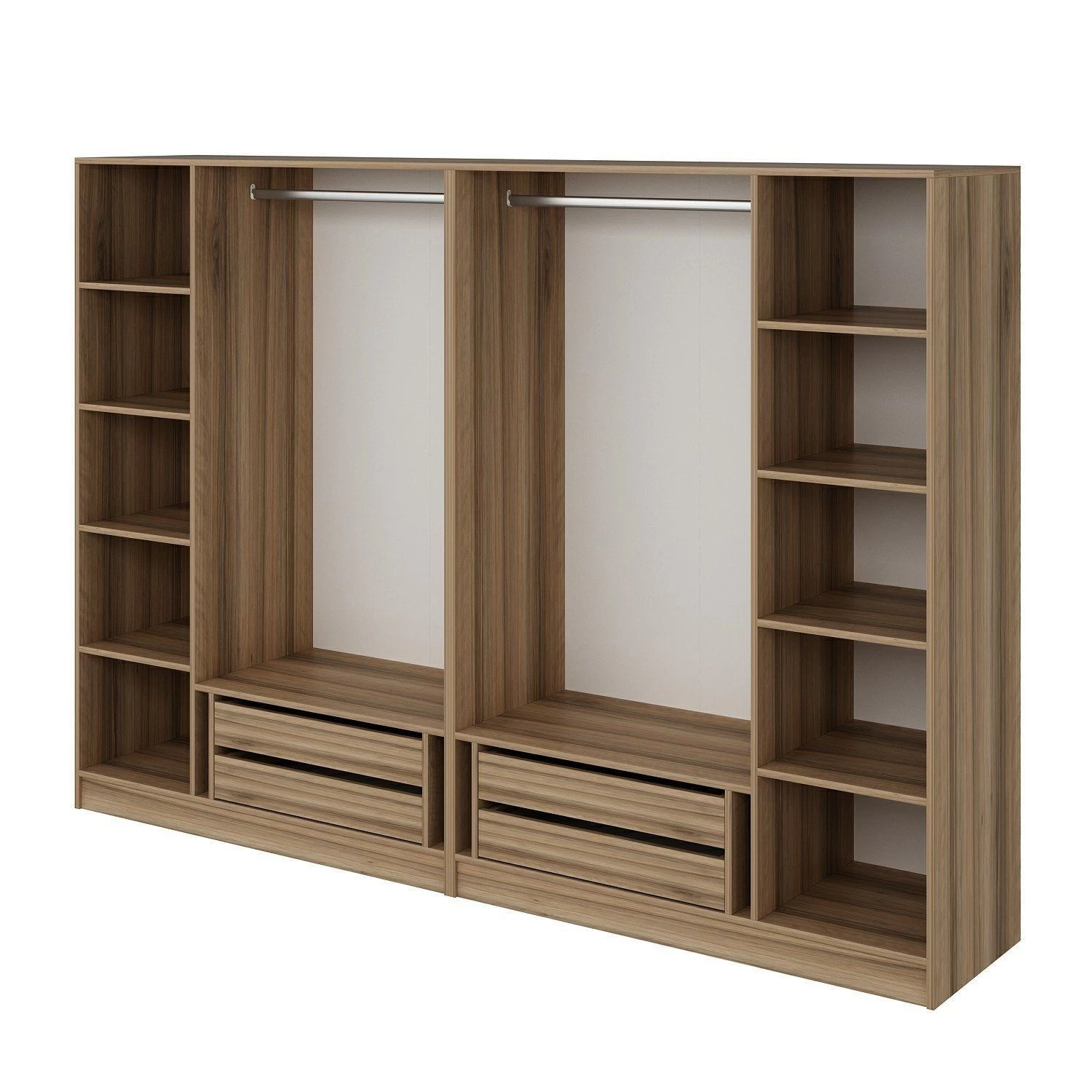 Woody Kledingkast | 270x210x52cm | Melamine-behandeld | Dore 4 Woody Kledingkast | 270x210x52cm | Melamine-behandeld | Dore - Afbeelding 2