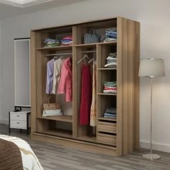 Woody Fashion 180x210x52cm Melamine Kledingkast -Collectie Slaapkamermeubels 506MNR2534 20 206 4490