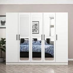 Woody Kledingkast - Wit | 100% Melamine Gecoat - 18mm