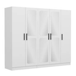 Woody Kledingkast - Wit | 100% Melamine Gecoat - 18mm 14 Woody Kledingkast - Wit | 100% Melamine Gecoat - 18mm -Collectie Slaapkamermeubels 506MNR2568 20 205 8086