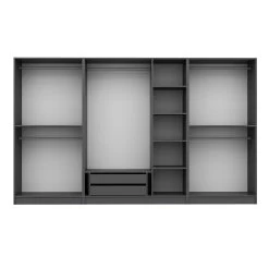 Woody Kledingkast: Gemelamineerd | Antraciet | 315x190x52 Cm -Collectie Slaapkamermeubels 506MNR2611 20 205 5fbc