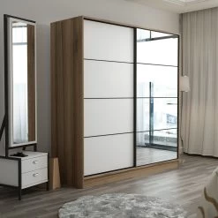 Stijlvolle Woody Kledingkast | 18mm Melamine Coating | Dore Wit". -Collectie Slaapkamermeubels 506MNR2632 20 202 f9c9