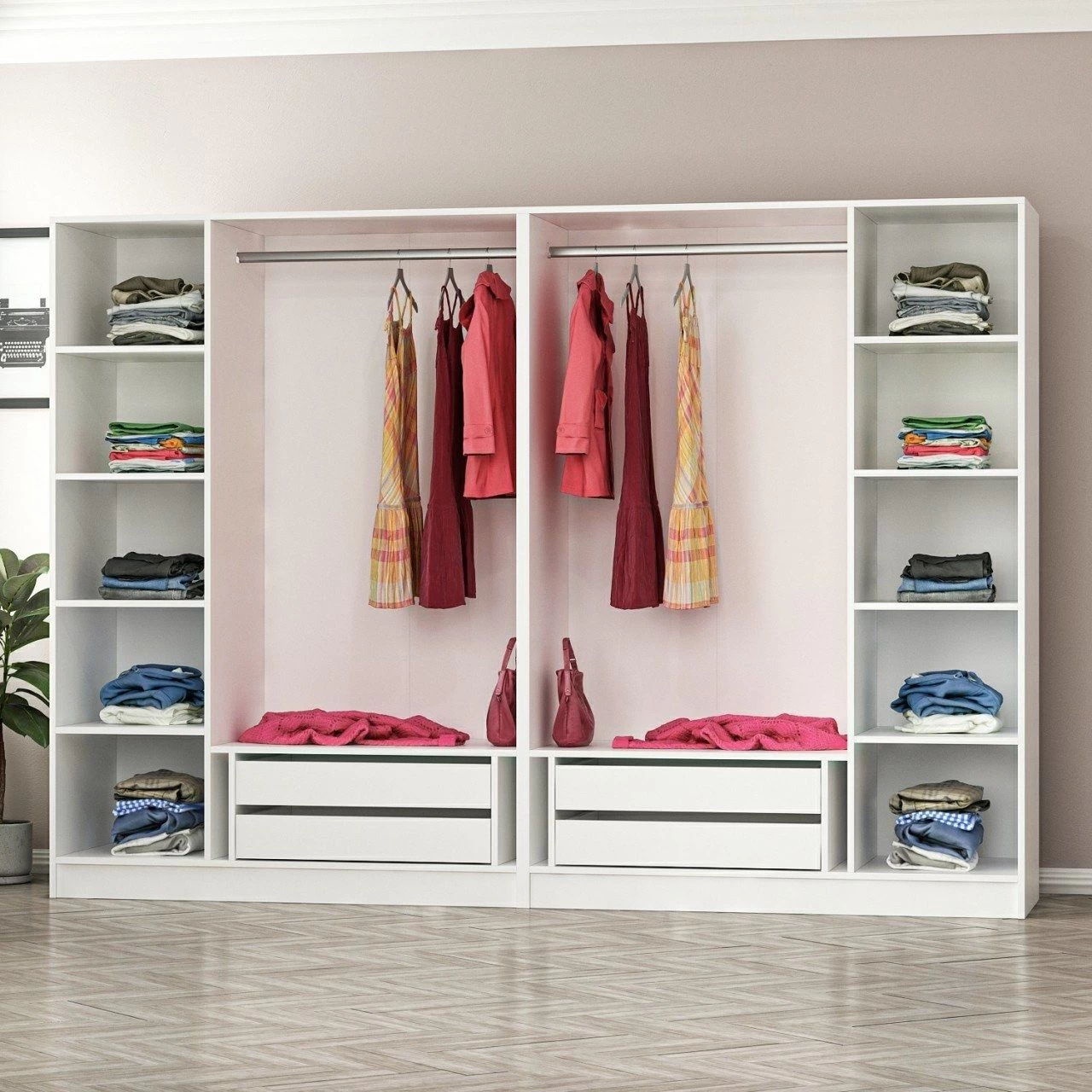 Woody Kledingkast | 100% Melamine Coating | Notenhout". 6 Woody Kledingkast | 100% Melamine Coating | Notenhout". - Afbeelding 4