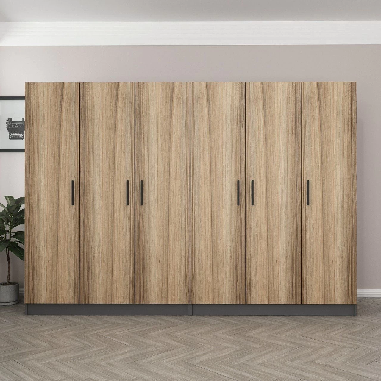 Woody Kledingkast | 100% Melamine Coating | 18mm Dik | 270x190x52cm | Dore". 10 Woody Kledingkast | 100% Melamine Coating | 18mm Dik | 270x190x52cm | Dore". - Afbeelding 8