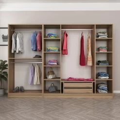 Woody Kledingkast Van Melamine: 100% Spaanplaat (45 Tekens) -Collectie Slaapkamermeubels 506MNR2756 20 204 b730