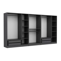 Moderne Woody Fashion Garderobe | Antraciet | 100% Melamine Vacht". -Collectie Slaapkamermeubels 506MNR2773 20 204 2ff1