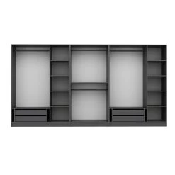 Moderne Woody Fashion Garderobe | Antraciet | 100% Melamine Vacht". -Collectie Slaapkamermeubels 506MNR2773 20 205 b9fd