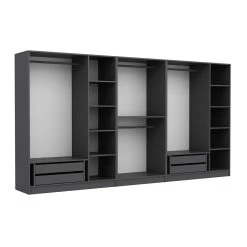 Woody Garderobe | Antraciet | 100% Melamine Vacht -Collectie Slaapkamermeubels 506MNR2774 20 204 8909