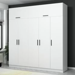 Woody Fashion 235x225x52cm Kledingkast | Wit -Collectie Slaapkamermeubels 506MNR2787 20 202 e983