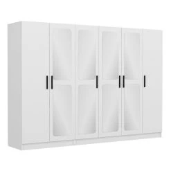 Woody Fashion Melamine Kledingkast | Wit | 225x210x52 Cm -Collectie Slaapkamermeubels 506MNR2822 20 205 a95f