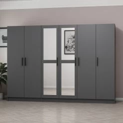 Woody Kledingkast | Antraciet | 100% Melamine Coating". 16 Woody Kledingkast | Antraciet | 100% Melamine Coating". -Collectie Slaapkamermeubels 506MNR2833 20 203 27cb