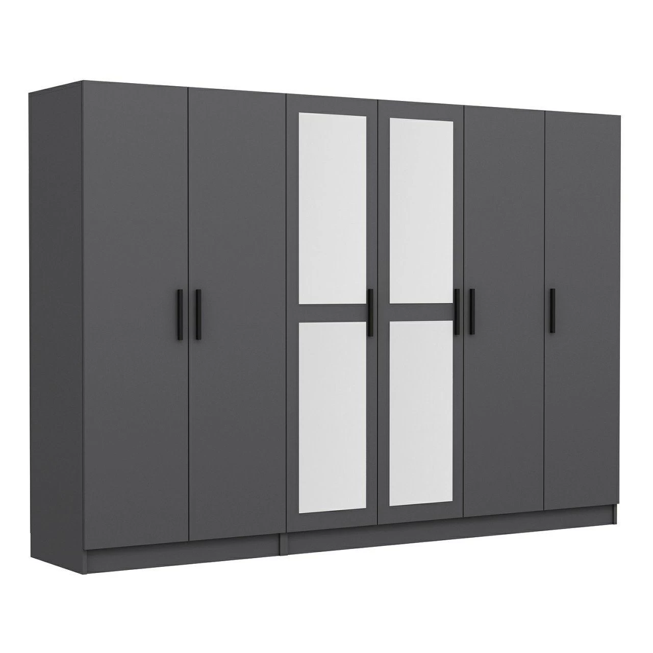 Woody Kledingkast | Antraciet | 100% Melamine Coating". 6 Woody Kledingkast | Antraciet | 100% Melamine Coating". - Afbeelding 4