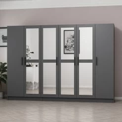 Modieuze Houten Garderobe - Antraciet". -Collectie Slaapkamermeubels 506MNR2839 20 203 4de7