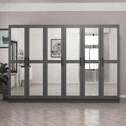 Woody Kledingkast | Antraciet | 100% Melamine | Talrijke Planken". -Collectie Slaapkamermeubels 506MNR2845 20 202 1b48