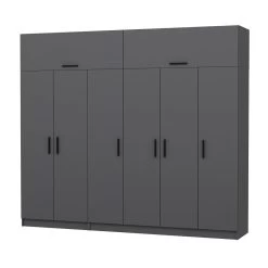 Woody Kledingkast | Planken | 100% Melamine | Antraciet 12 Woody Kledingkast | Planken | 100% Melamine | Antraciet -Collectie Slaapkamermeubels 506MNR2878 20 206 c714