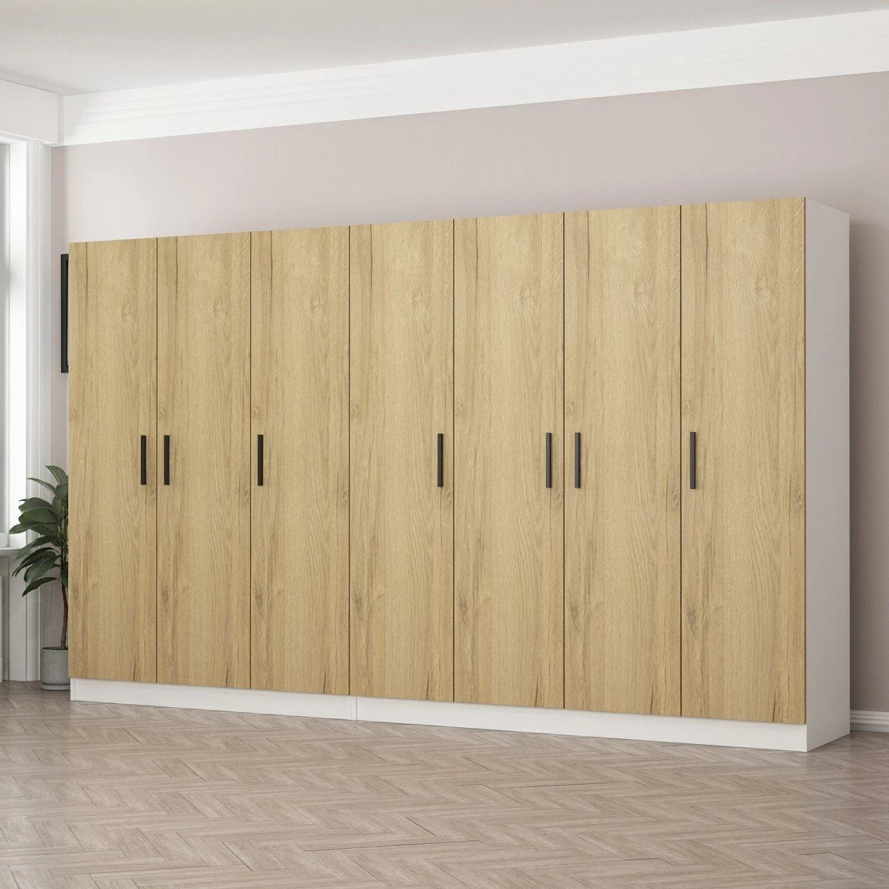 Woody Fashion Noten Garderobekast | 100% Melamine Gecoat | 18mm Dik 8 Woody Fashion Noten Garderobekast | 100% Melamine Gecoat | 18mm Dik - Afbeelding 6