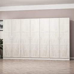 Woody Fashion Melamine Kledingkast | Wit | 315x190x52 Cm -Collectie Slaapkamermeubels 506MNR2935 20 202 ec46