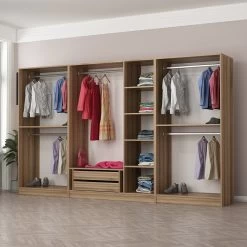 Stijlvolle Woody Fashion Garderobe | 100% Melamine Gecoat | Rookkleur 15 Stijlvolle Woody Fashion Garderobe | 100% Melamine Gecoat | Rookkleur -Collectie Slaapkamermeubels 506MNR3114 20 204 b350