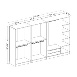 Stijlvolle Woody Fashion Garderobe | 100% Melamine Gecoat | Rookkleur 11 Stijlvolle Woody Fashion Garderobe | 100% Melamine Gecoat | Rookkleur -Collectie Slaapkamermeubels 506MNR3114 20 208 2a4a