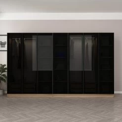 Woody Fashion Melamine Garderobekast | 100% Gecoat | 18 Mm Dikte | 315x210x52 Cm | Fume -Collectie Slaapkamermeubels 506MNR3115 20 202 667b