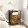Industrieel Nachtkastje | 45 X 45 X 60 Cm | 2 Laden | Rustiek Bruin -Collectie Slaapkamermeubels 513wODi3s7L. SL500 6b21