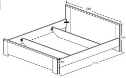 Bed Sela 180x200 - Grijze Eik 8 Bed Sela 180x200 - Grijze Eik -Collectie Slaapkamermeubels 54 7179C S5V be5a