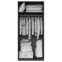 Kledingkast Tarn 80cm Met 2 Deuren - Wengé -Collectie Slaapkamermeubels 5609875078722 1 b668