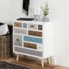 Commode Tiara 70cm, 11 Lades - Wit/multicolor -Collectie Slaapkamermeubels 5705994853421 8141