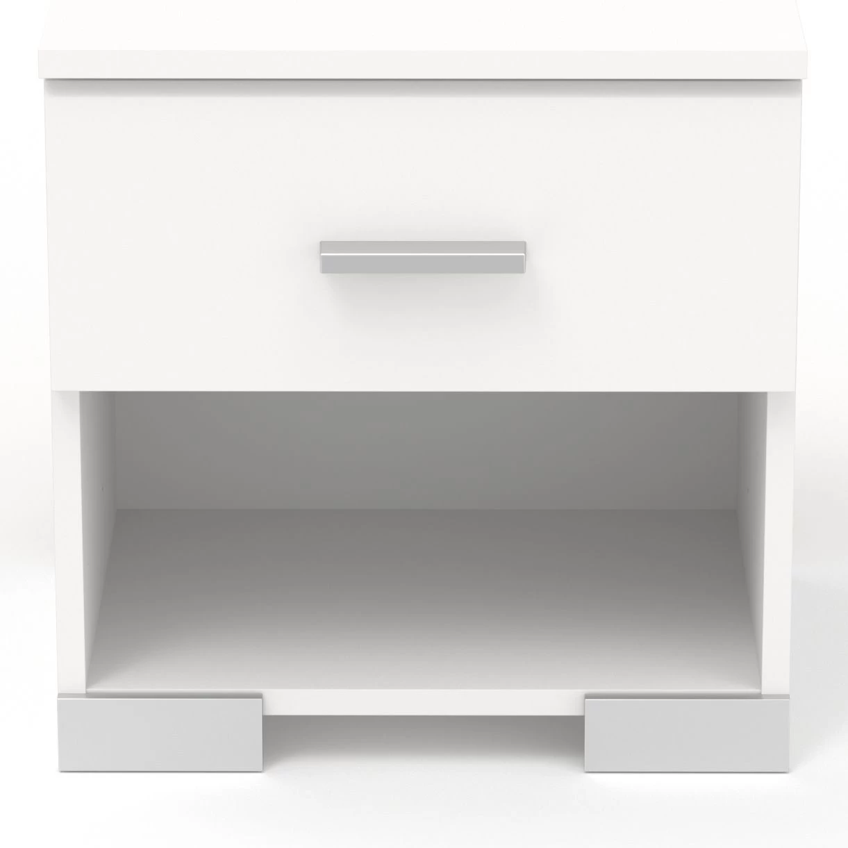 Nachtkastje Galaxy 1 Lade - Wit 4 Nachtkastje Galaxy 1 Lade - Wit - Afbeelding 2