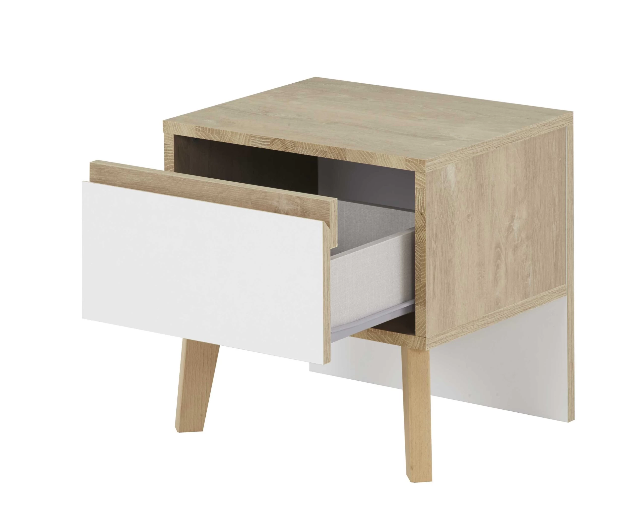 Nachtkastje Lina 1 Lade - Wit 6 Nachtkastje Lina 1 Lade - Wit - Afbeelding 4